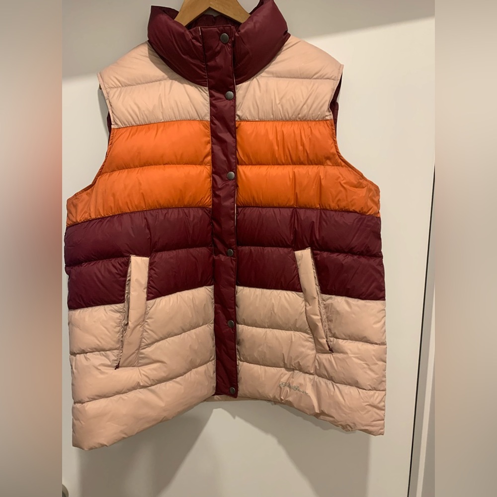 Plus Size TALL 2X Eddie Bauer Retro Style Down Puffer Vest (worn once)